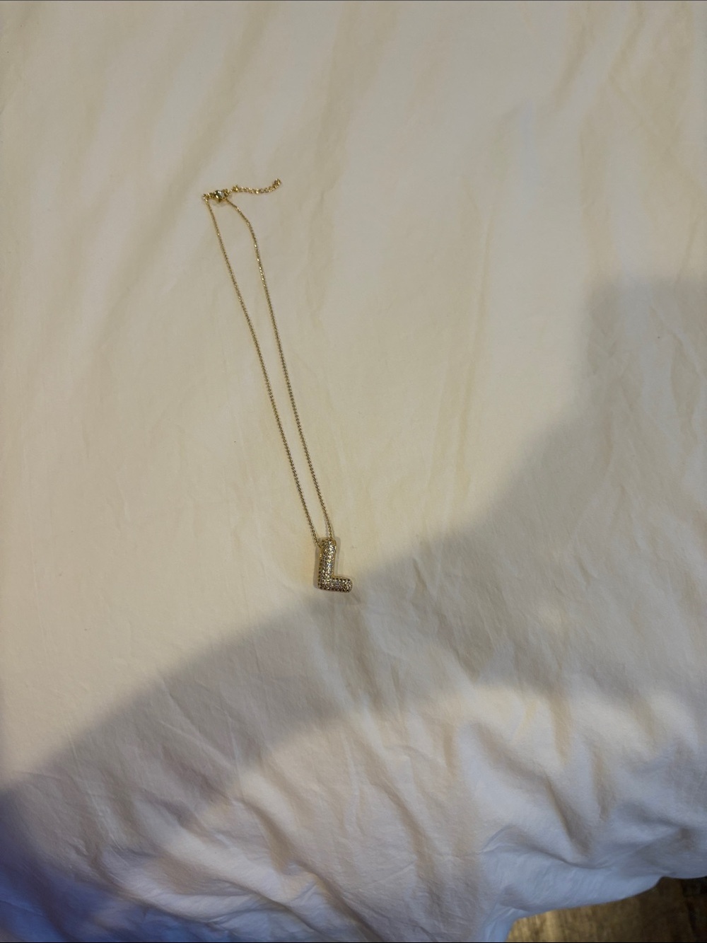 Gold Initial 'L' Necklace